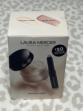 laura mercier Translucent Powder & Rosegold Eyeshadow Stick Duo
